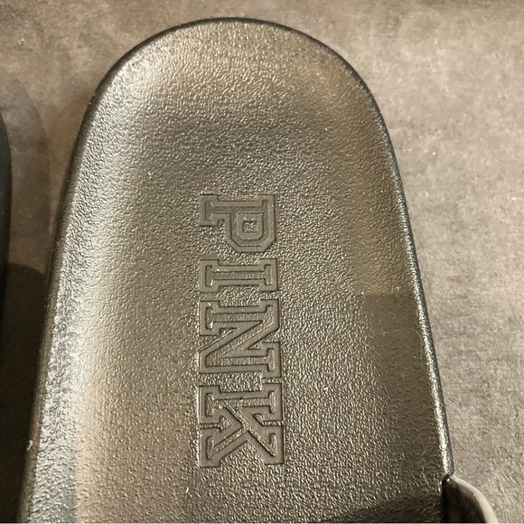 PINK Sz 9 Two Strap Slip  On Rubber Sole Slides Sandals - Picture 4 of 10